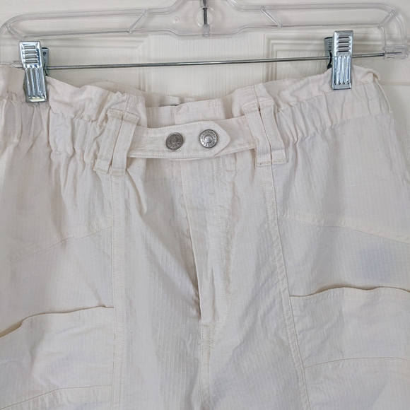 Isabel Marant Enucie White Cargo Jogger Pants Linen Blend 42 - Picture 7 of 8